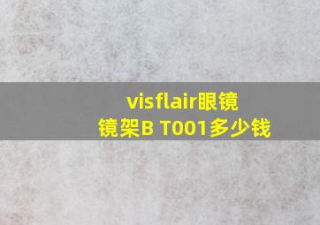 visflair眼镜镜架B T001多少钱